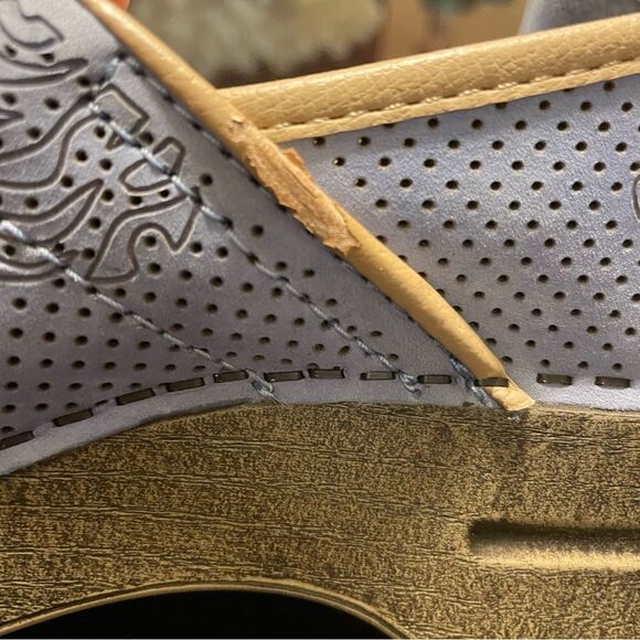 Dansko Suede Perforated Floral Clogs - Picture 6 of 6